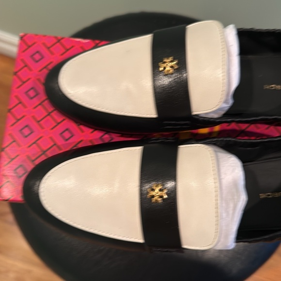 Tory Burch Black and White Loafers - Picture 2 of 5